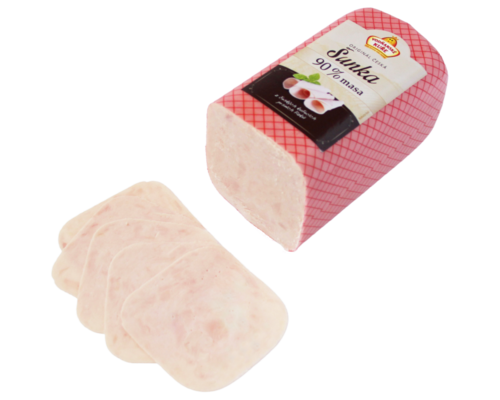 Tschechischer Originalschinken aus Brustfleisch. 90% Fleischanteil und höchste Qualitätsgarantie.